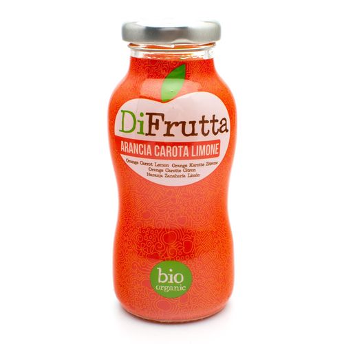 DiFrutta Bio Organic Orange Carrot Lemon juice in glass - 200ml