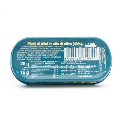 Sicilian Strait Anchovy Fillets in Olive Oil - 28g – additional view 2