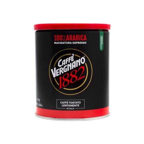 Caffè Vergnano 1882 100% Arabica Ground Coffee Tin 250g