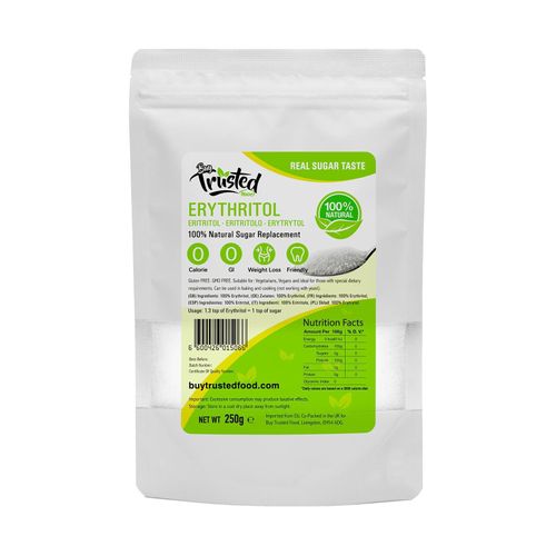 Erythritol 250g - ZERO Calorie 100% Natural Sugar Replacement