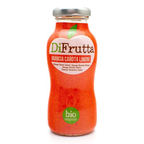DiFrutta Bio Organic Orange Carrot Lemon juice in glass - 200ml – additional view