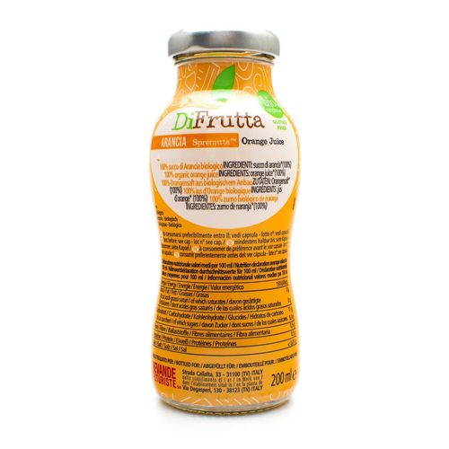 DiFrutta Bio Organic Orange juice in glass - 200ml – additional view 2