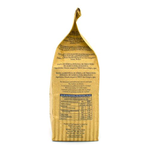 GENTILE Organic Whole Durum Wheat Semolina pasta 500g "Fusilli - 10 minutes" – additional view 3