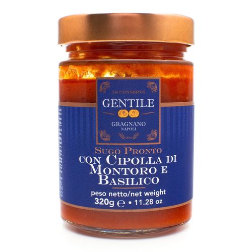 Gentile Preserves - Ready Tomato Sauce with Montoro Onions and Basil 320g – serving suggestion
