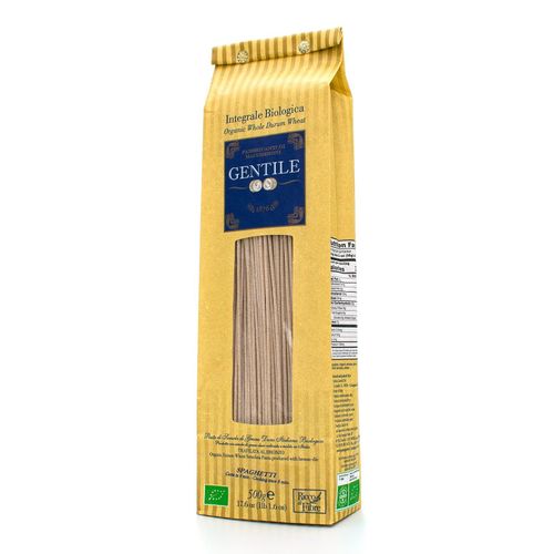 GENTILE Organic Whole Durum Wheat Semolina pasta 500g "Spaghetti - 8 minutes"