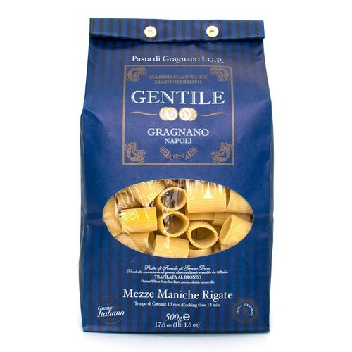 GENTILE Durum Wheat Semolina pasta 500g "Mezze Maniche Rigate - 13 minutes" – additional view