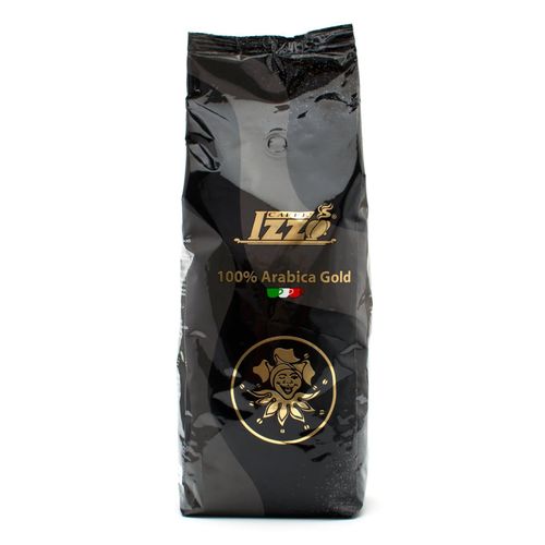Izzo Gold 100% Arabica coffee beans, 1 kg bag, front