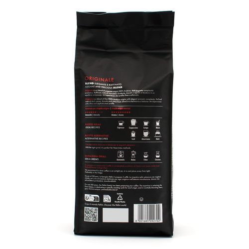 Pellini Top 100% Arabica Coffee Beans 1 kg – back of packaging