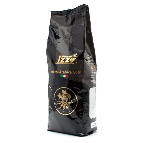 Izzo Gold 100% Arabica coffee beans, 1 kg bag, side