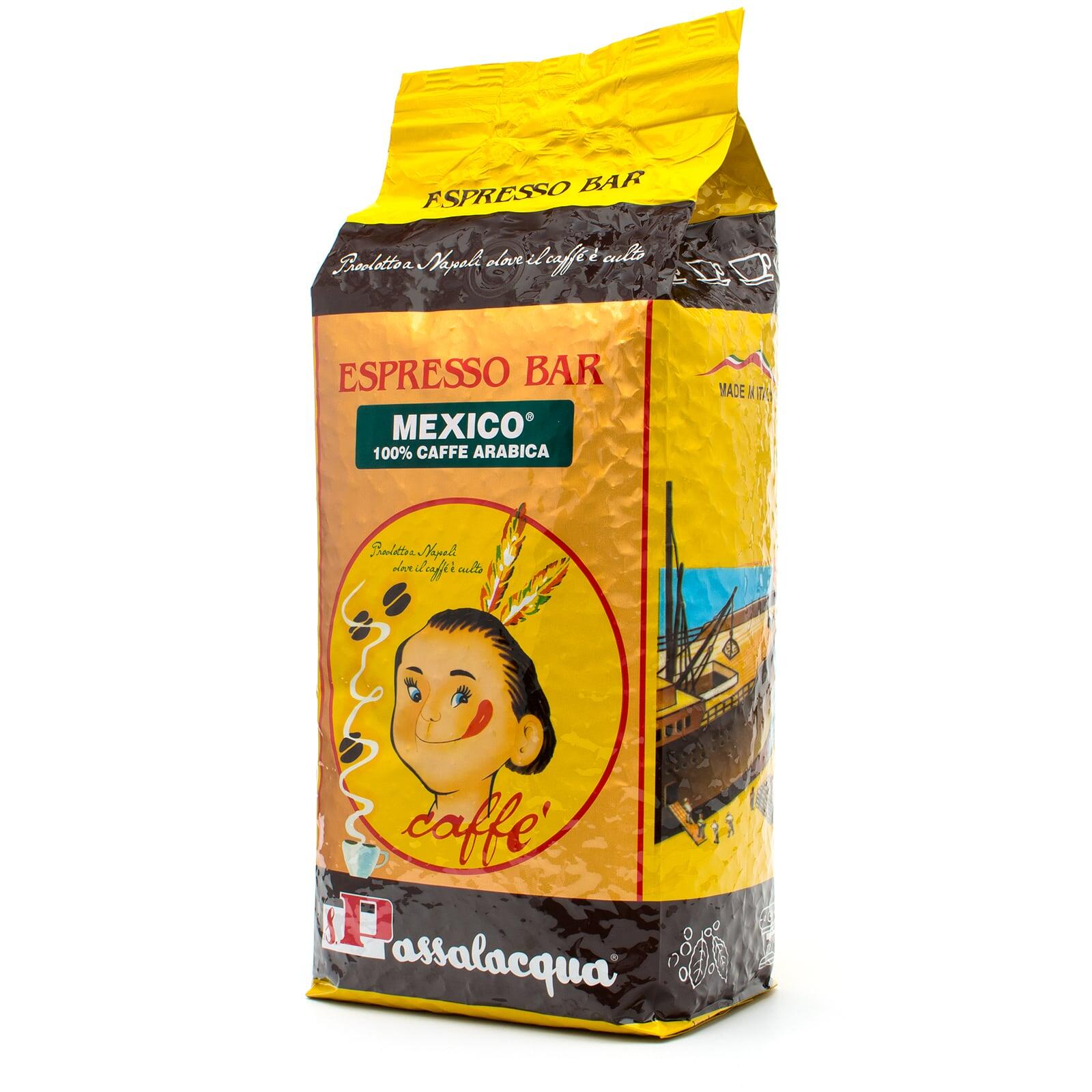 Passalacqua Mexico coffee beans, 1 kg bag, side