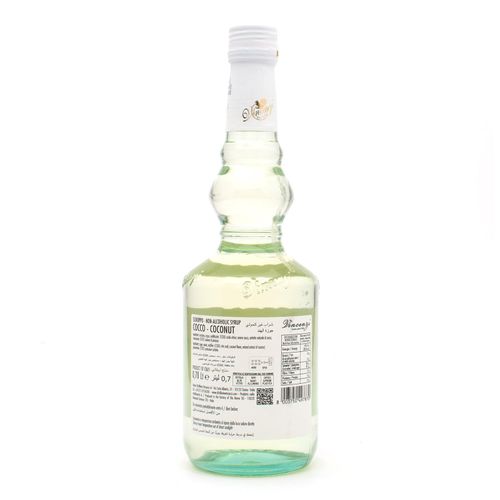 Vincenzi Coconut Syrup 700 ml glass bottle, back