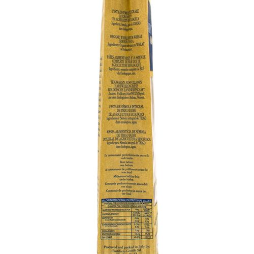GENTILE Organic Whole Durum Wheat Semolina pasta 500g "Spaghetti - 8 minutes" – additional view 2