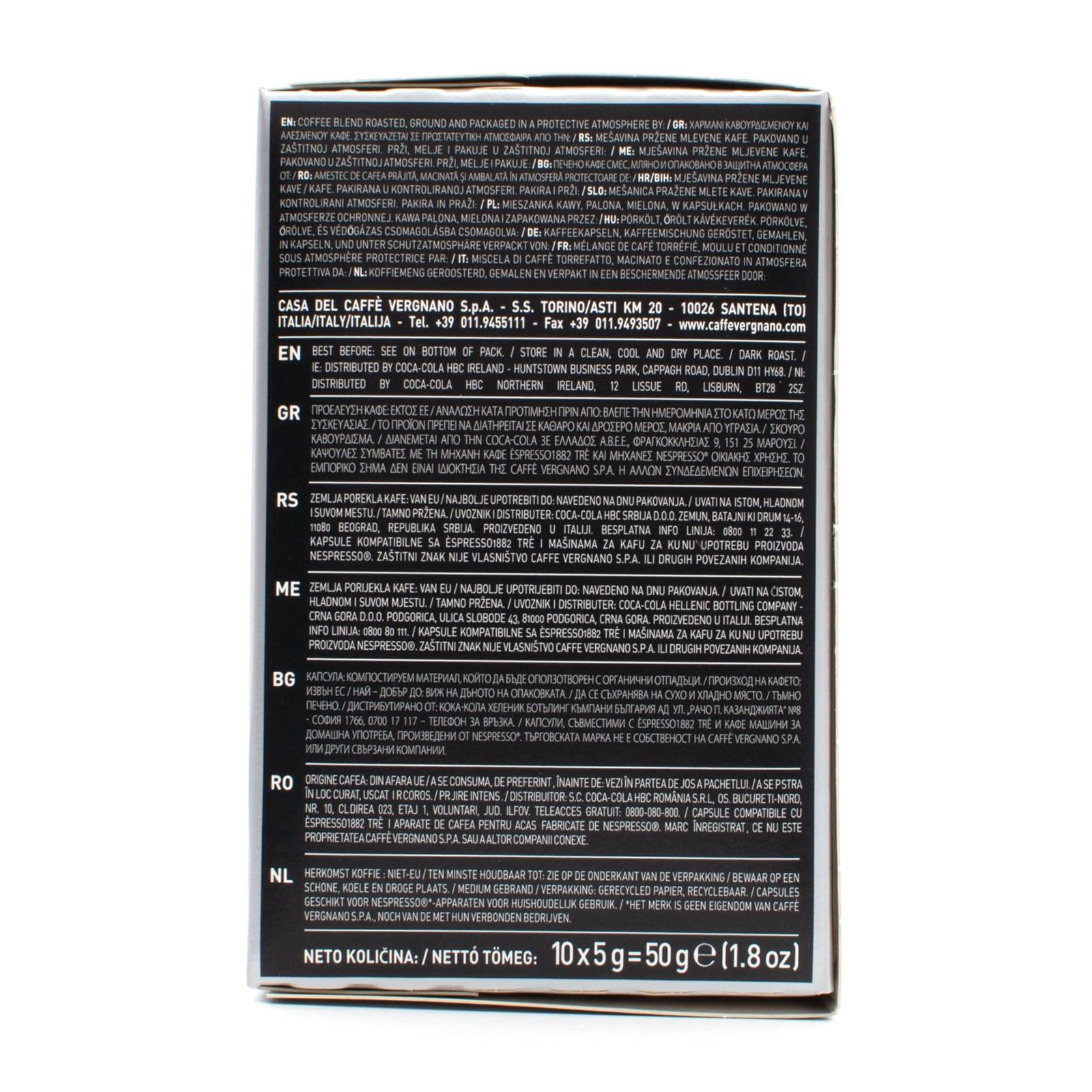 Caffè Vergnano 1882 Intenso 10 Capsules NESPRESSO Compatible - Compostable – additional view 2