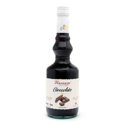 Vincenzi Chocolate Syrup 700 ml glass bottle, front