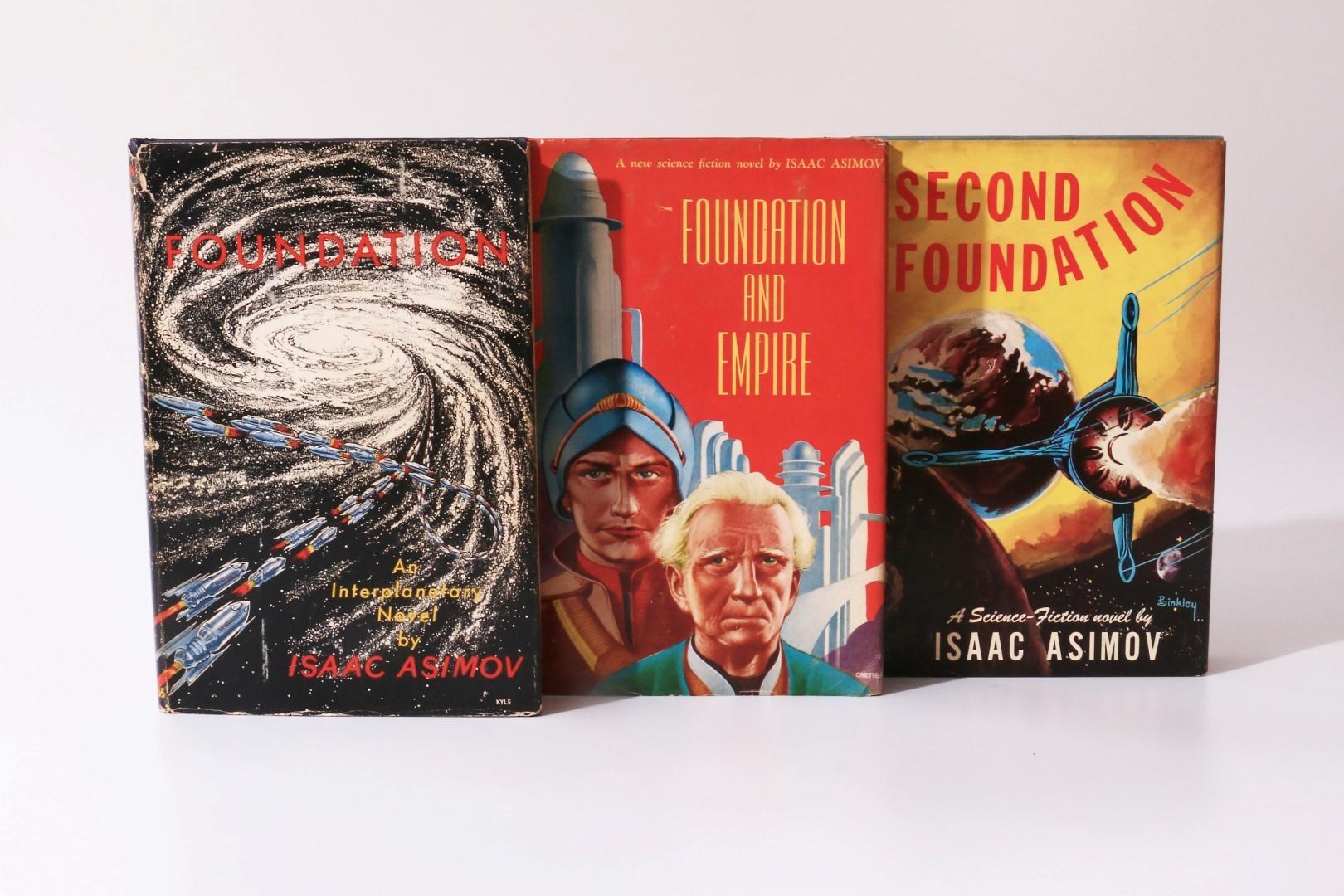 Isaac Asimov - The Foundation Trilogy [comprising] Foundation, Foundation & Empire, and Second Foundation - Gnome Press, 1951-1953, First Edition.
