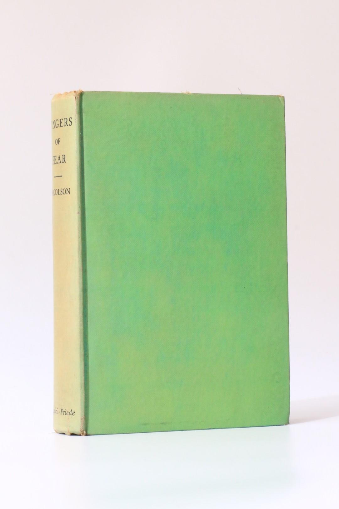J.U. Nicolson - Fingers of Fear - Covici Friede, 1937, First Edition.