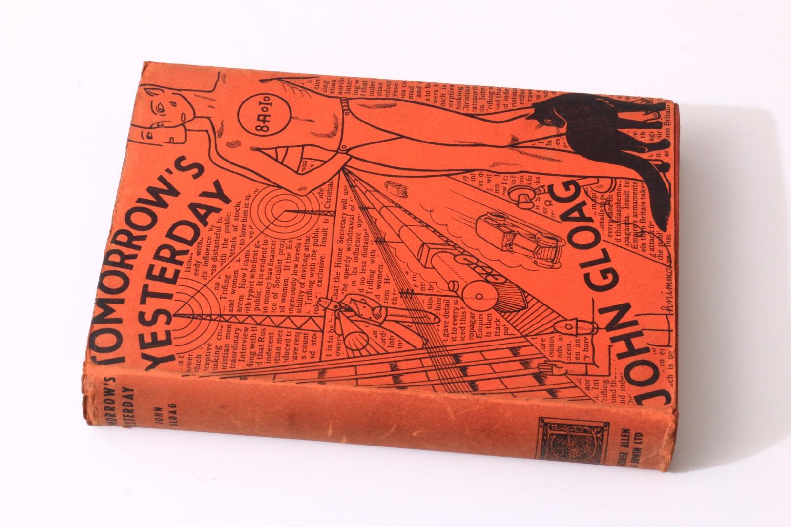 John Gloag - Tomorrow's Yesterday - George Allen & Unwin, 1932, Signed First Edition.