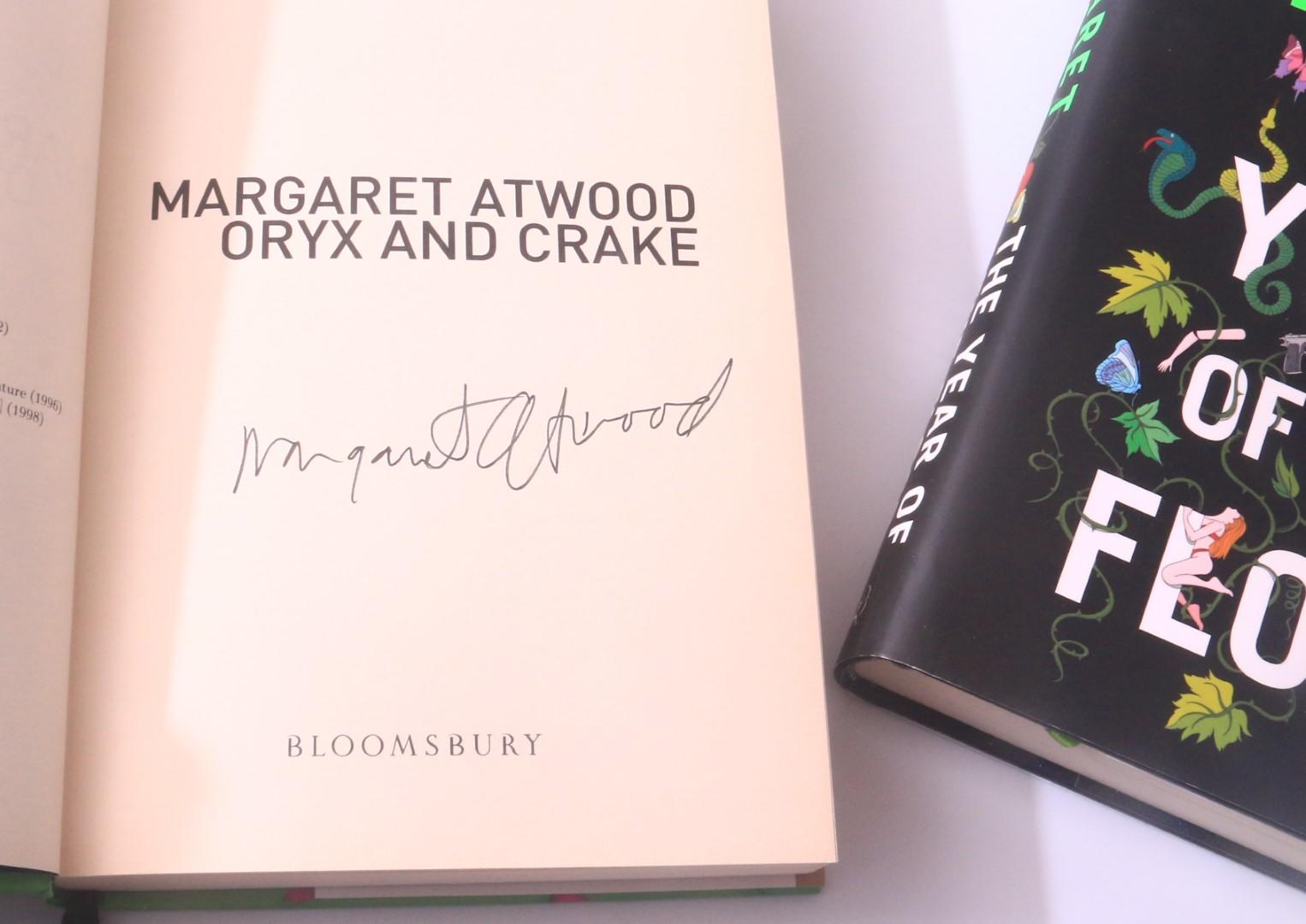 Margaret Atwood - The MaddAddam Trilogy [comprising] Oryx and Crake, The Year of the Flood and MaddAddam - Bloomsbury, 2003-2013, Signed First Edition.