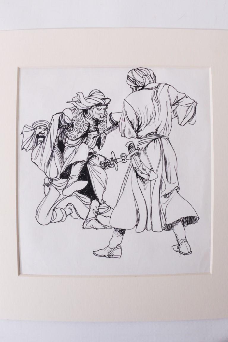 Jack Gaughan - Five Pieces of Original Art for Alan Burt Akers's Renegade of Kregen - DAW, c. 1976, . Signed