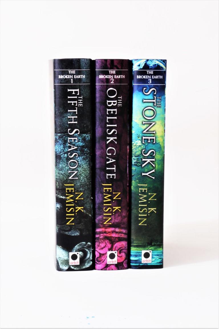 N.K. Jemisin - The Broken Earth Trilogy [comprising] The Fifth Season, The Obelisk Gate and The Stone Sky - Orbit, 2018, Signed Limited Edition.