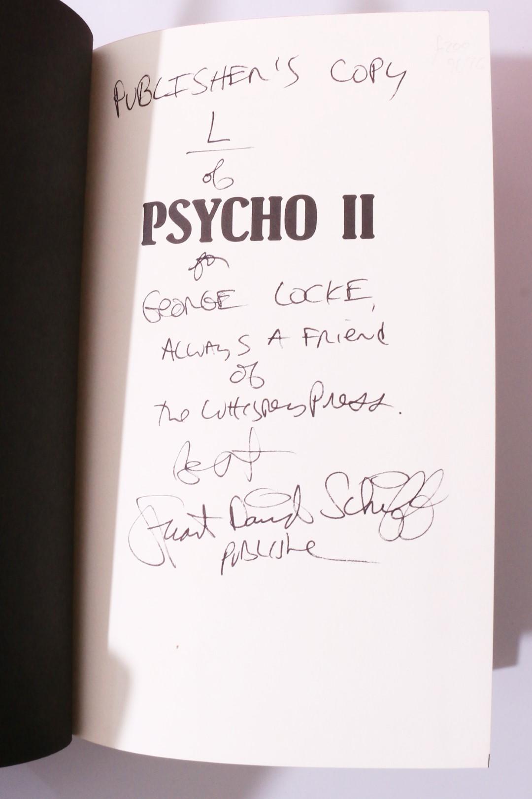 Robert Bloch - Psycho II - Whispers Press, 1982, Signed Limited Edition.