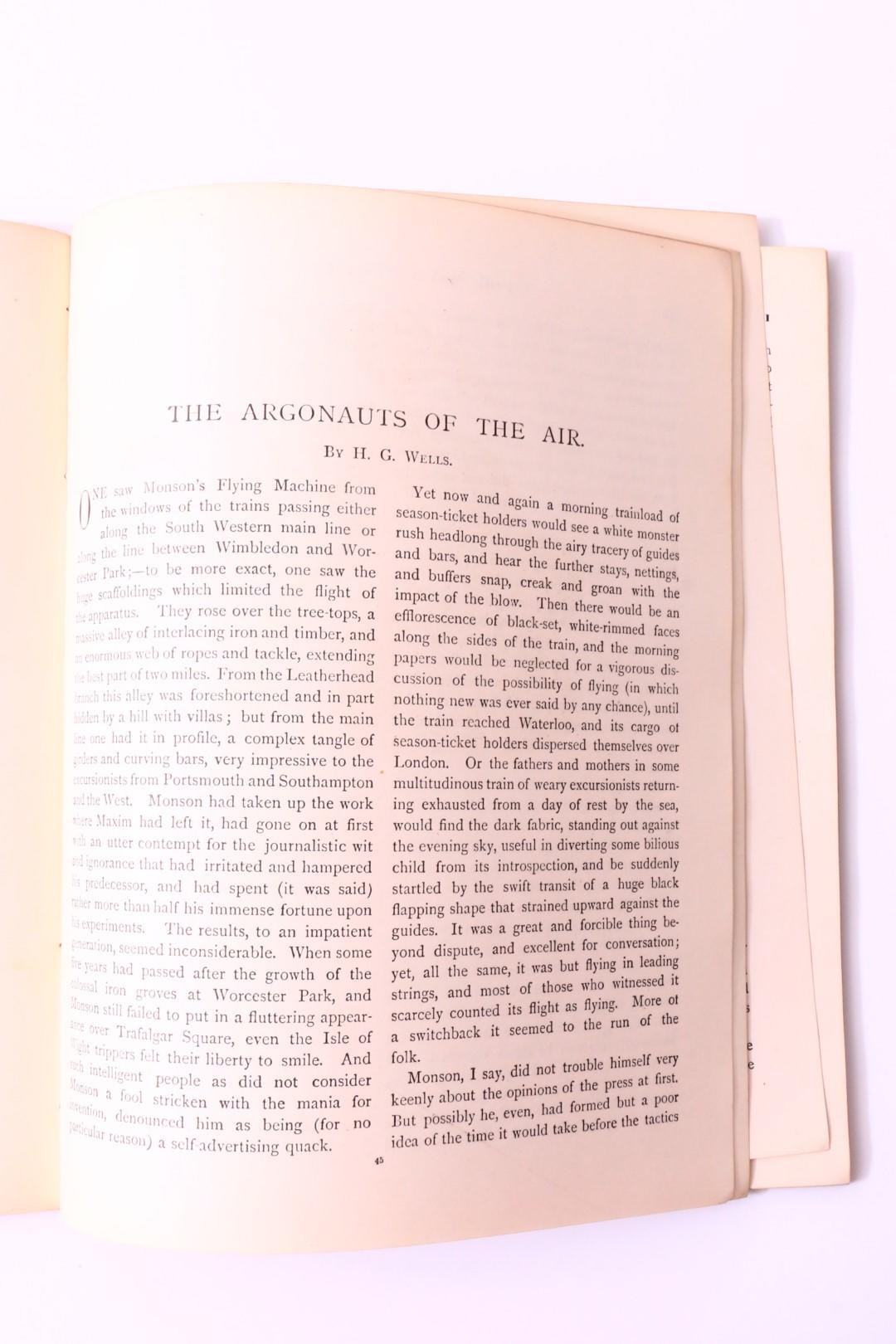 H.G. Wells - The Argonauts of the Air [in] Phil May's Illustrated Winter Annual for 1895 - Bouverie House, 1895, First Edition.