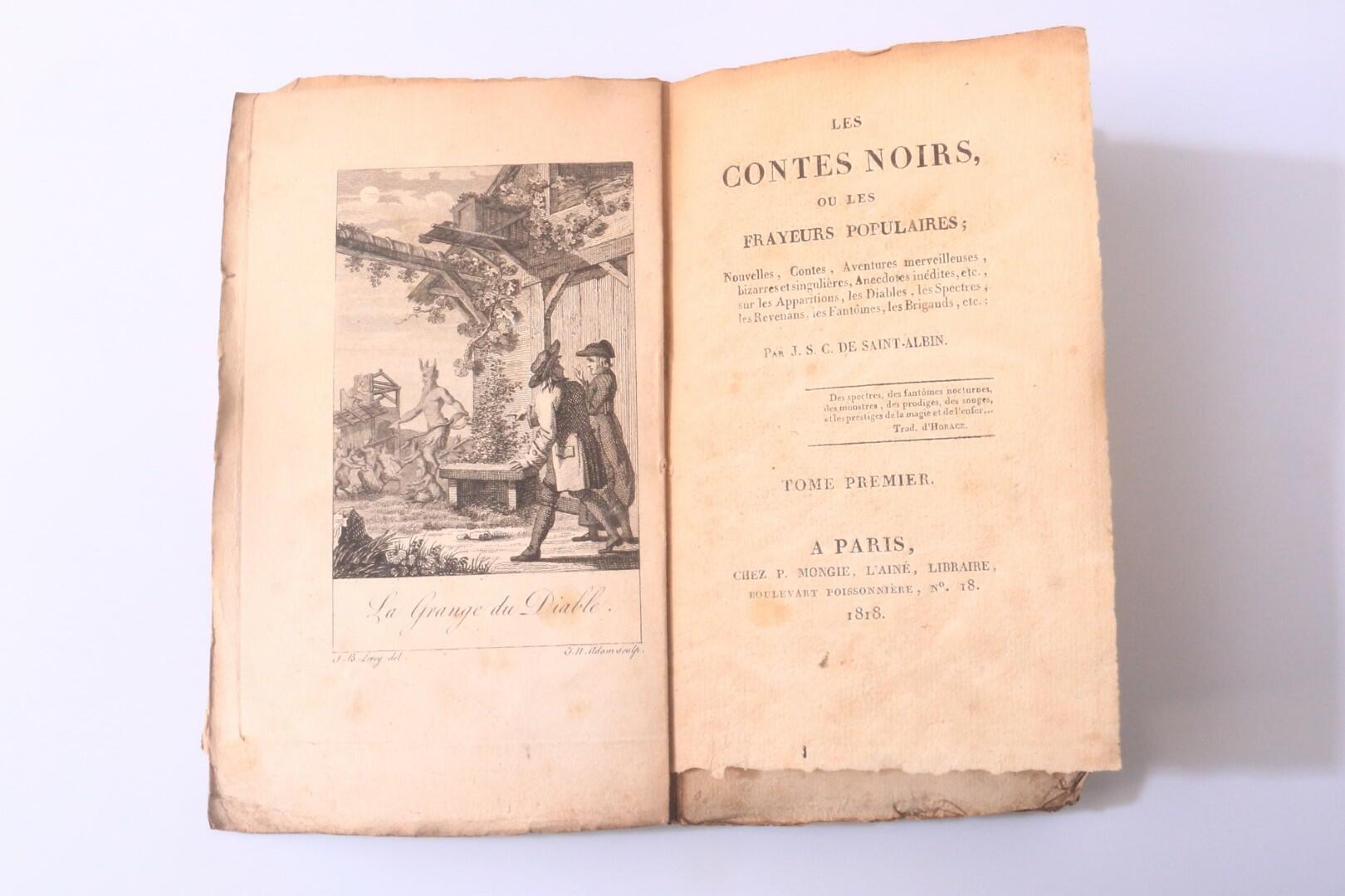 J.S.C. De Saint-Albin [Jacques Collin de Plancy] - Les Contes Noirs ou Les Frayeurs Populaires - P. Mongie, 1818, First Edition.