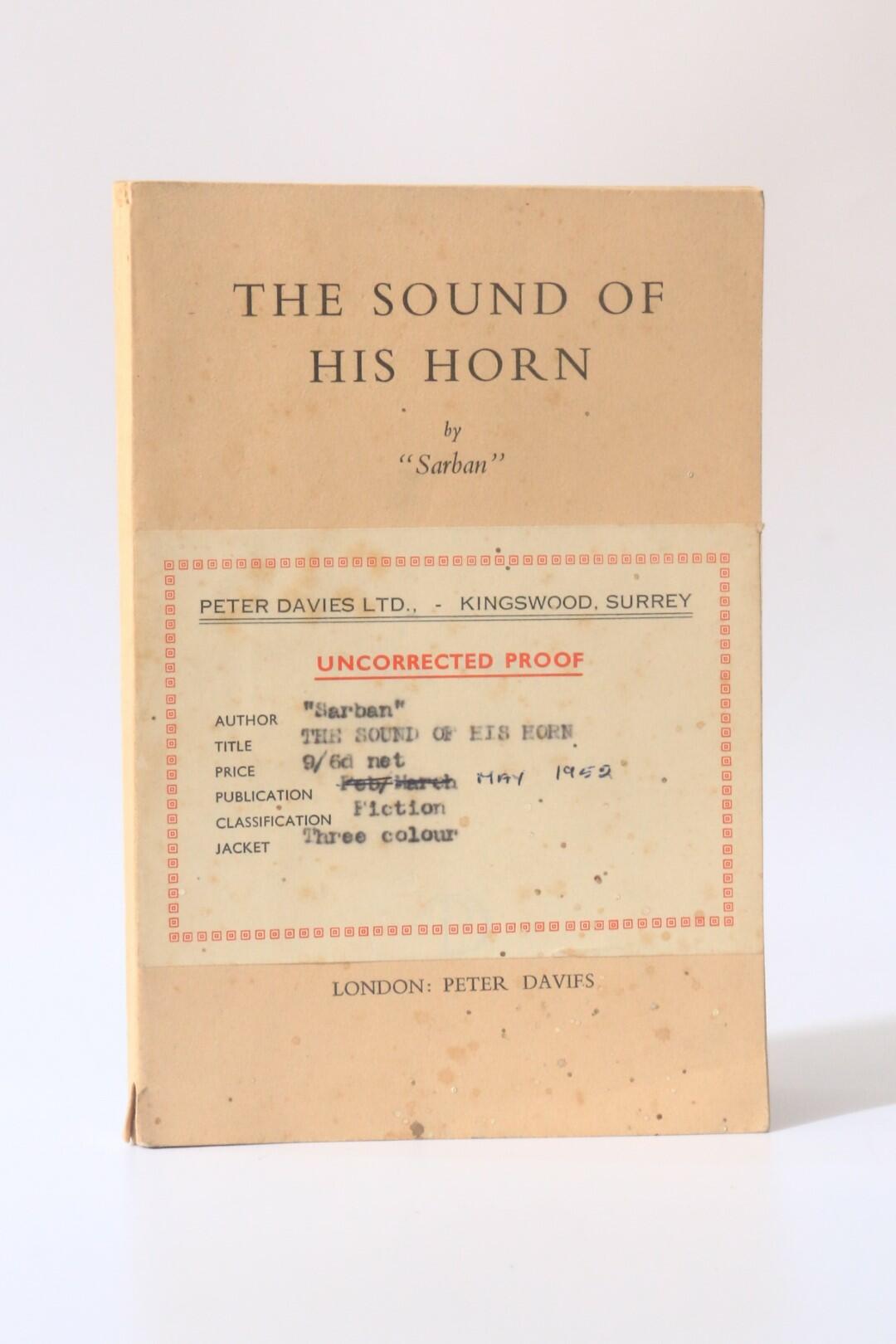 Sarban - The Sound of his Horn - Peter Davies, 1952, Proof.