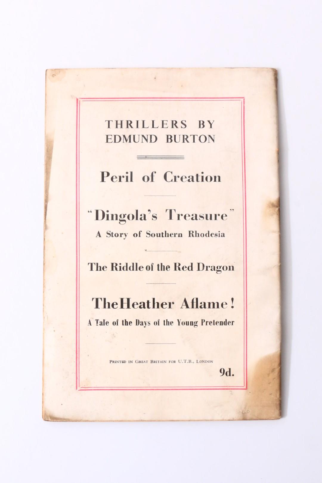 Edmund Burton - Peril of Creation - U.T.B., n.d. [1945?], First Edition.