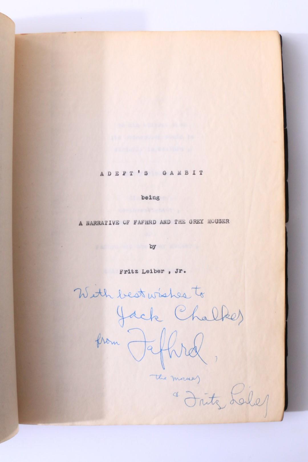 Fritz Leiber - A Collection of Fafhrd and Gray Mouser Autograph Manuscripts and Typescripts - None, , Manuscript. Signed