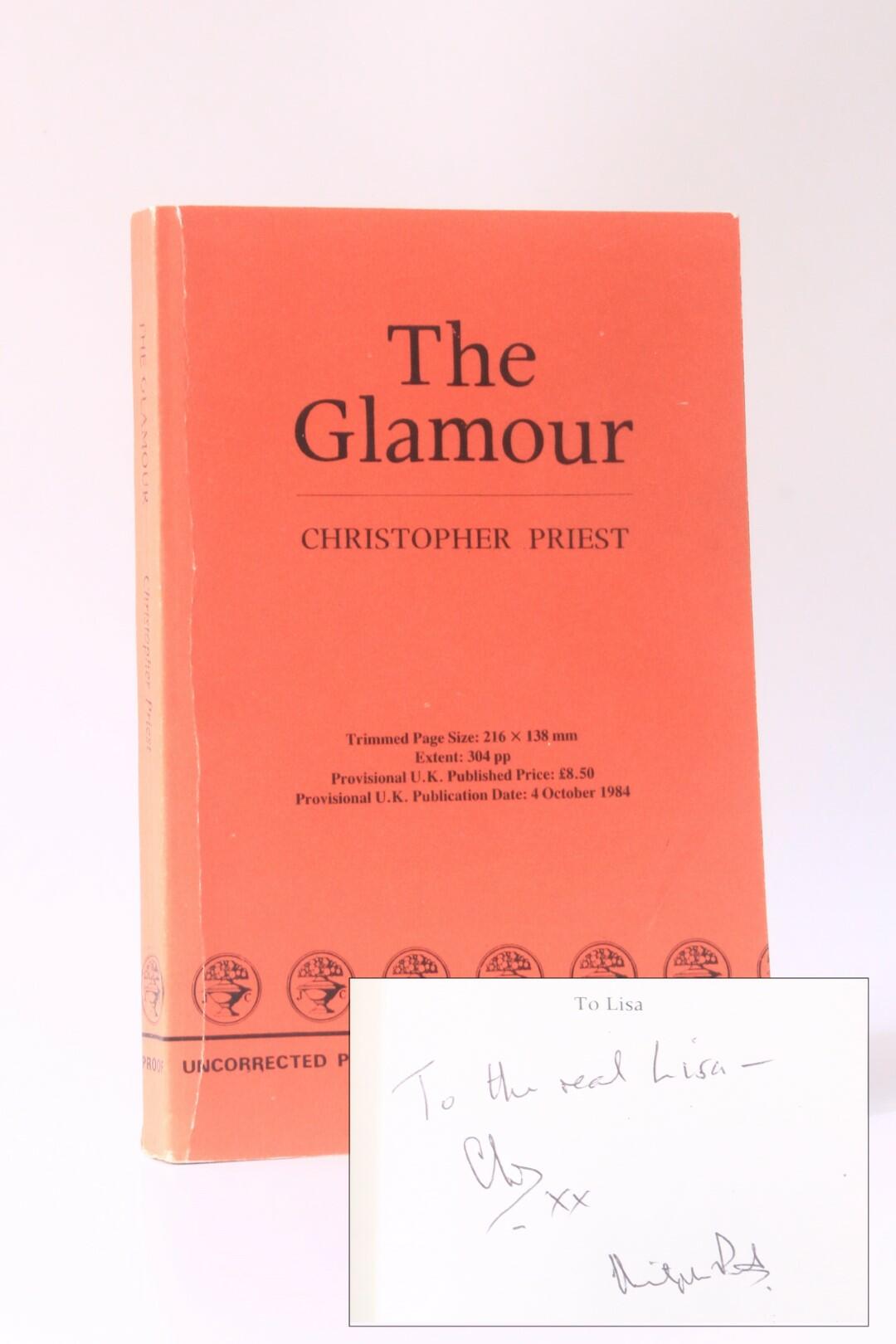 Christopher Priest - The Glamour - Jonathan Cape, 1984, Proof. Signed