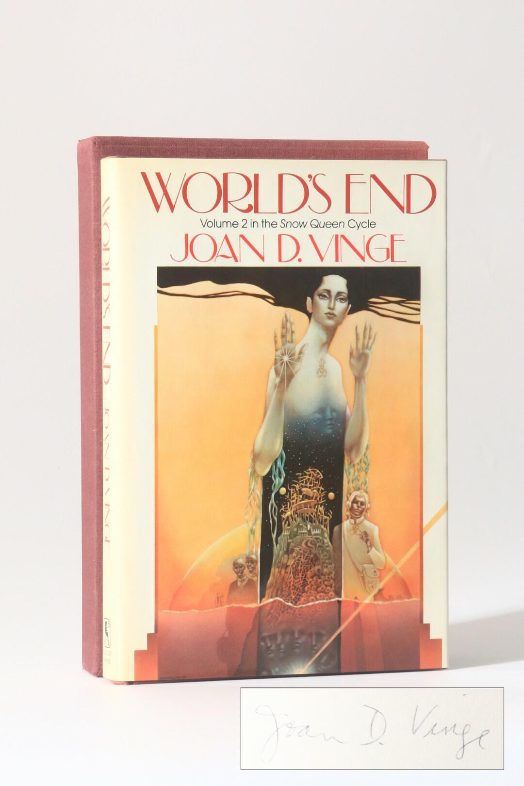 Joan D. Vinge - World's End - Bluejay Books, 1984, Signed Limited Edition.