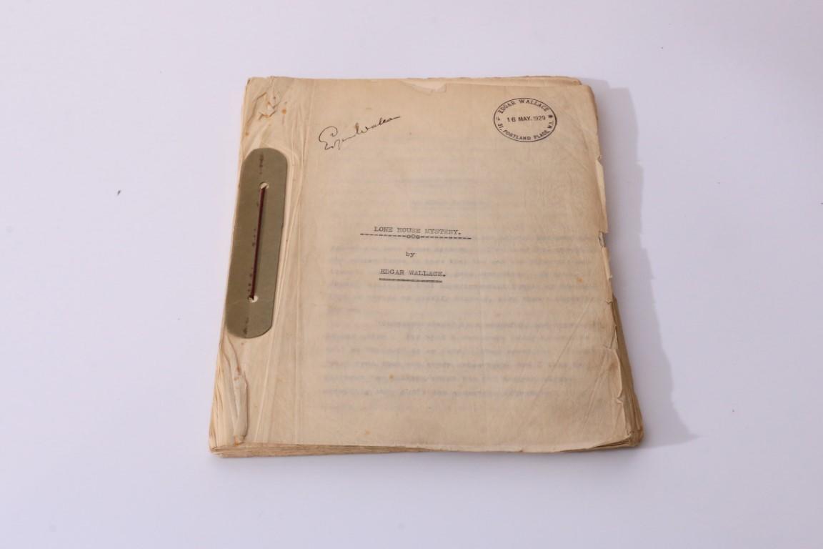 Edgar Wallace - Lone House Mystery - Original Typescript, 1929, .