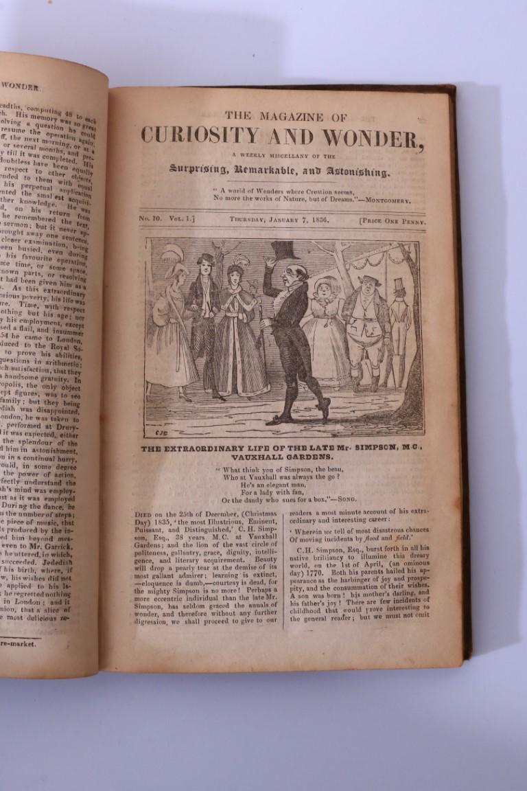 Thomas Prest - The Magazine of Curiosity and Wonder: A Weekly Miscellany of the Surprising, Remarkable, and Astonishing. - G. Drake, 1835-1836, First Edition.