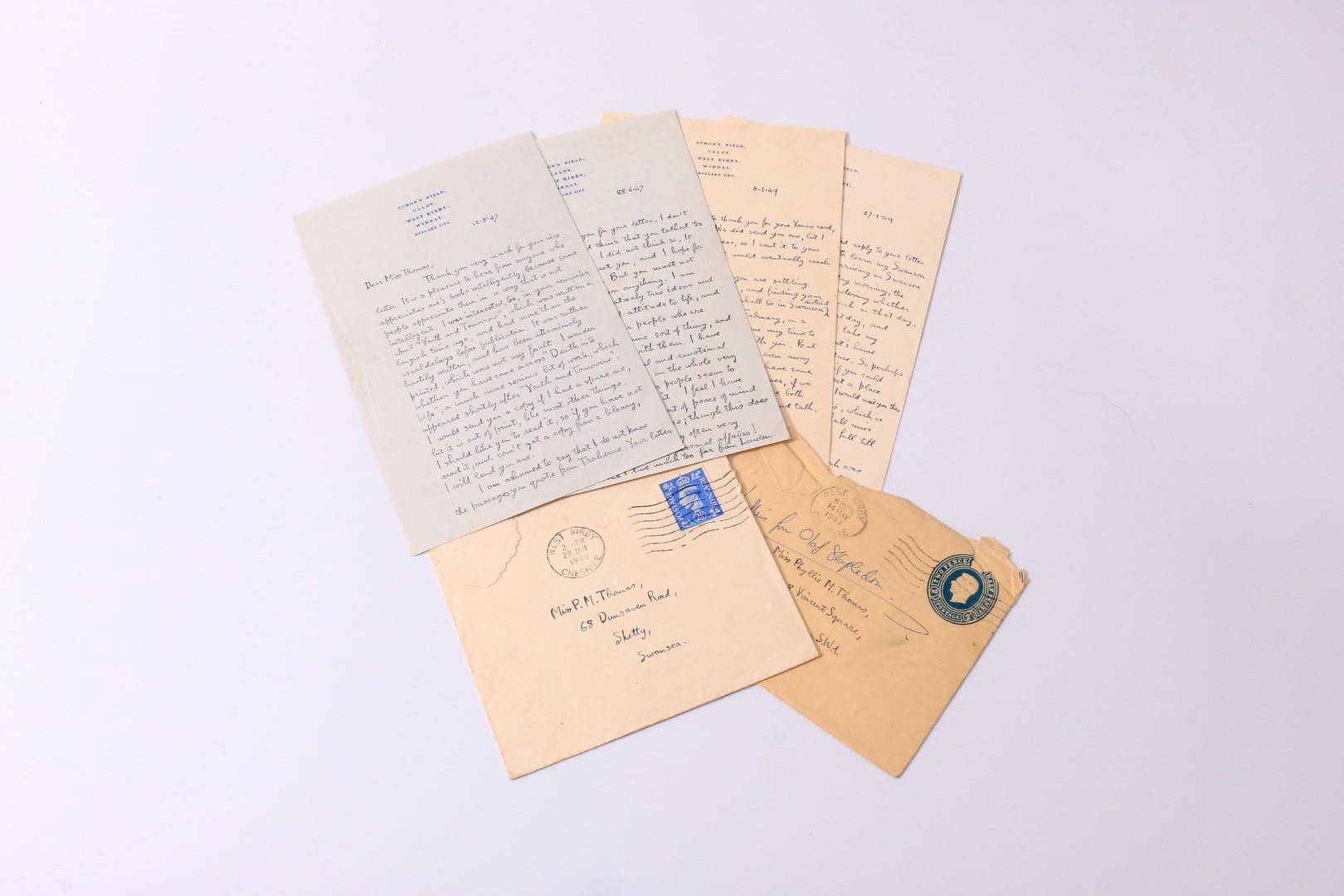 Olaf Stapledon - A Collection of Four Autograph Letters - , 1947-1959, . Signed
