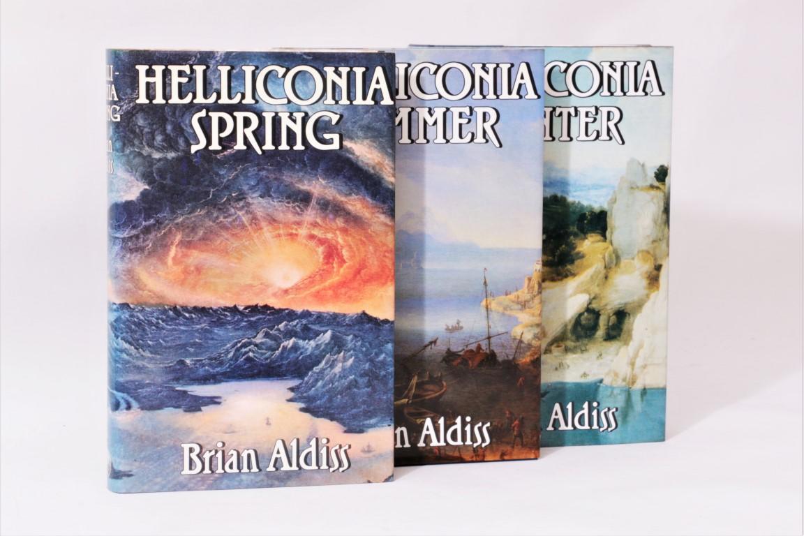 Brian Aldiss - The Helliconia Trilogy [comprising] Spring, Summer and Winter - Jonathan Cape, 1982-1985, Signed First Edition.