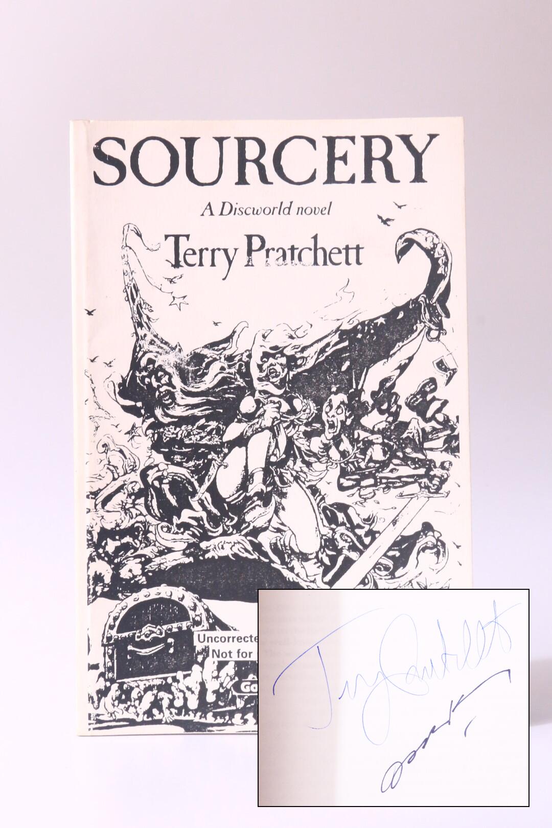 Terry Pratchett - Sourcery - Gollancz, 1988, Signed proof.