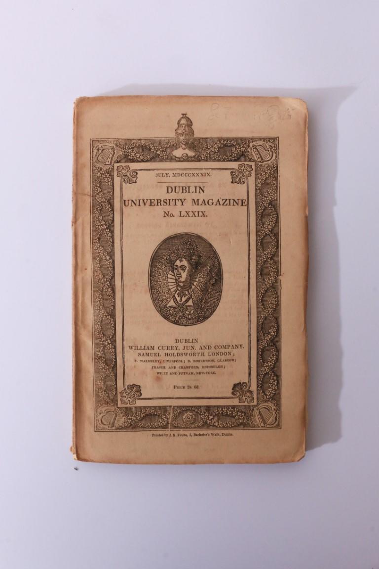J. Sheridan Le Fanu & Others - Jim Sulivan's Adventures in the Great Snow in Dublin University Magazine No. LXXIX - William Curry, 1839, First Edition.