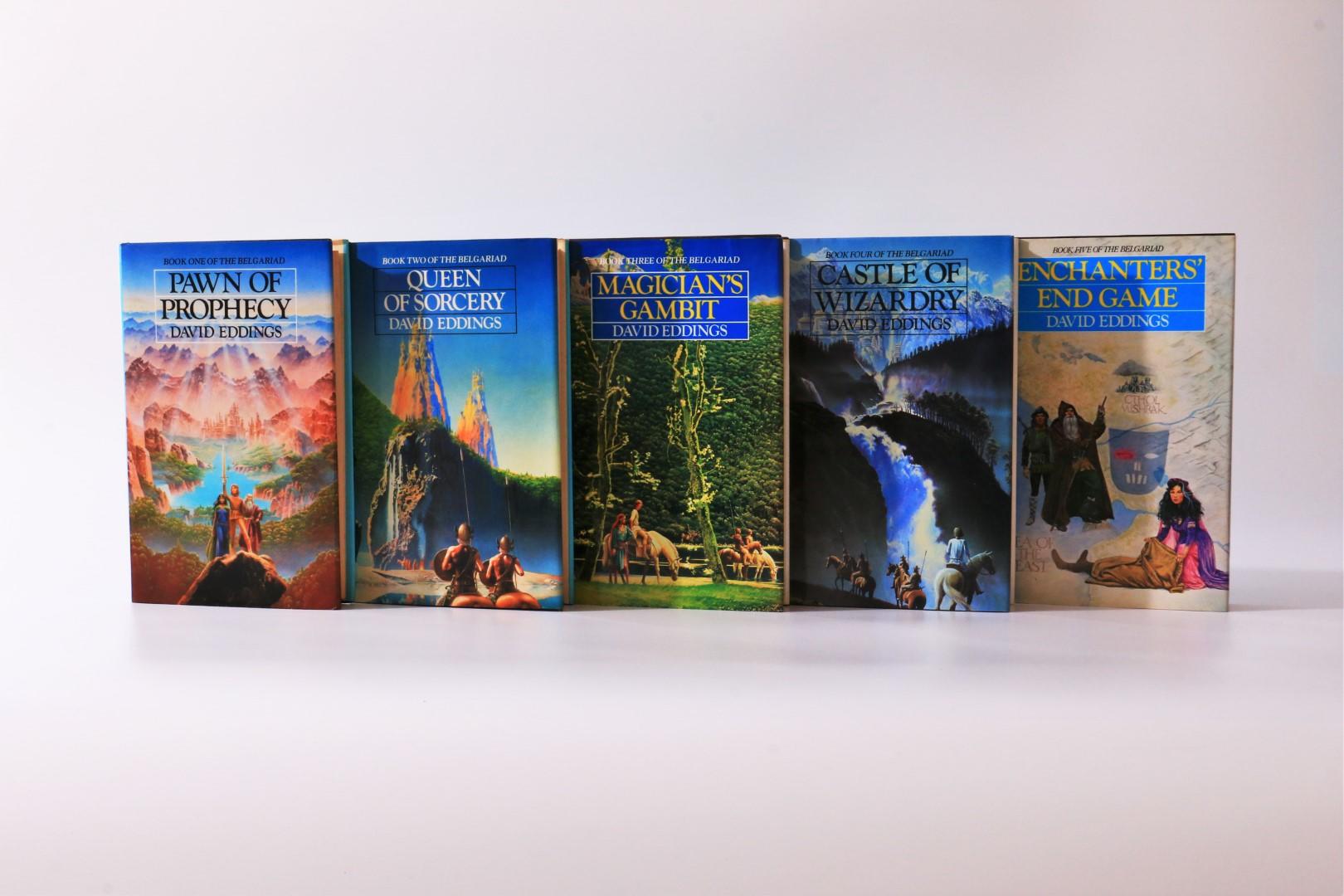 David Eddings - The Belgariad [comprising] Pawn of Prophecy, Queen of Sorcery, Magician's Gambit, Castle of Wizardry, and Enchanters' End Game - Century, 1982-1985, First Edition.