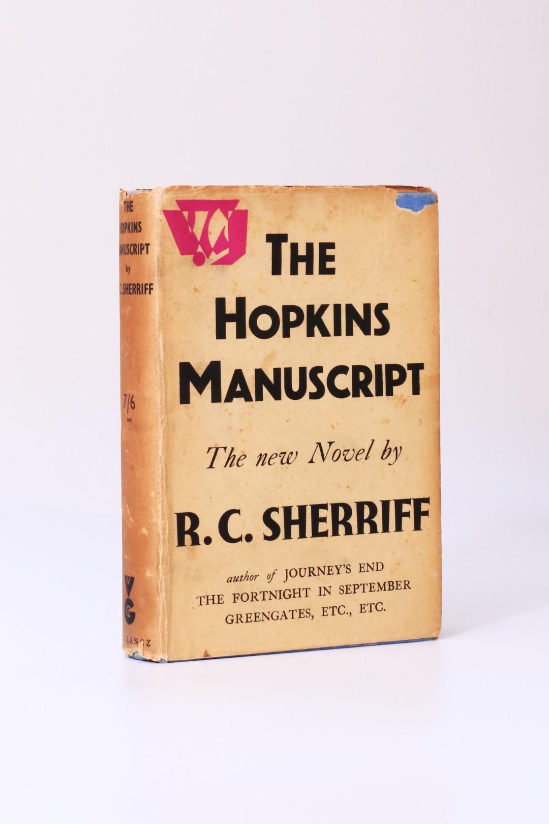 R.C. Sherriff - The Hopkins Manuscript - Gollancz, 1939, Signed First Edition.