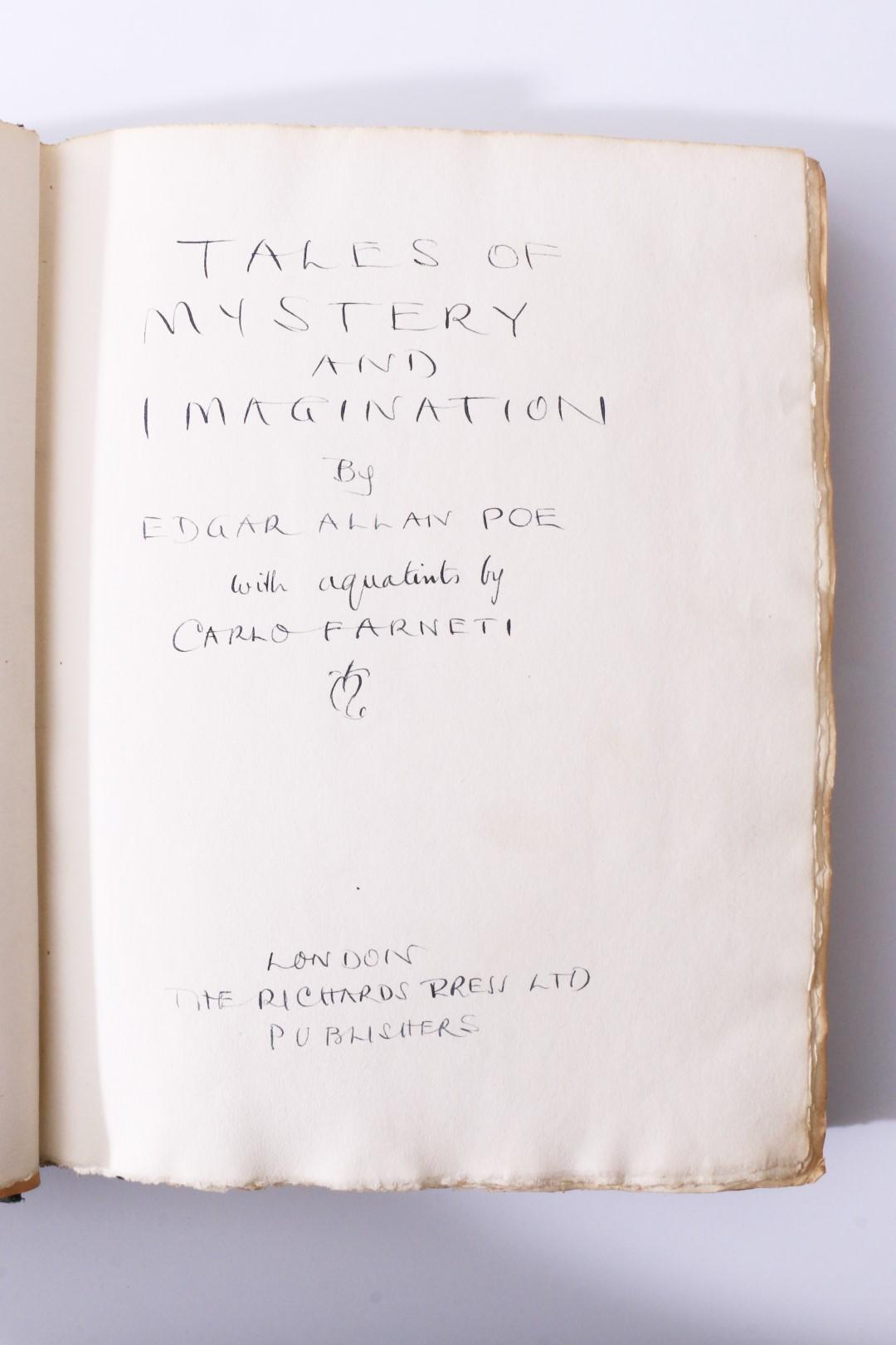 Edgar Allan Poe - Tales of Mystery and Imagination - An Unpublished Edition - The Richards Press, n.d. c[1938], Manuscript.