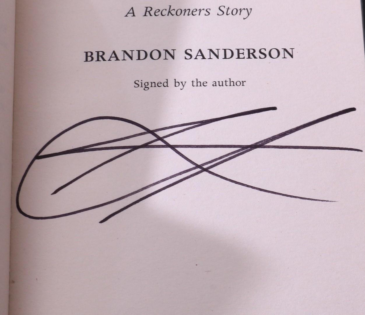 Brandon Sanderson - The Reckoners [comprising] Steelheart, Mitosis, Firefight and Calamity - Gollancz, 2013-2016, Signed Limited Edition.