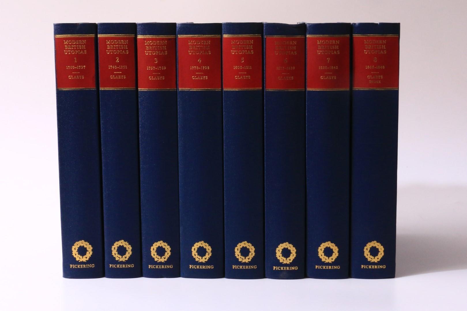 Gregory Claeys - Modern British Utopias - 1700 to 1848/1850 in Eight Volumes - Pickering & Chatto, 1997, First Edition.