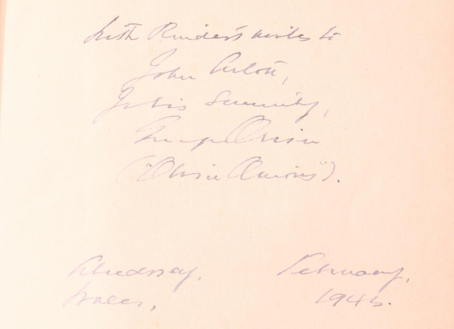 Oliver Onions - The Story of Ragged Robyn - Michael Joseph, 1945, Signed First Edition.