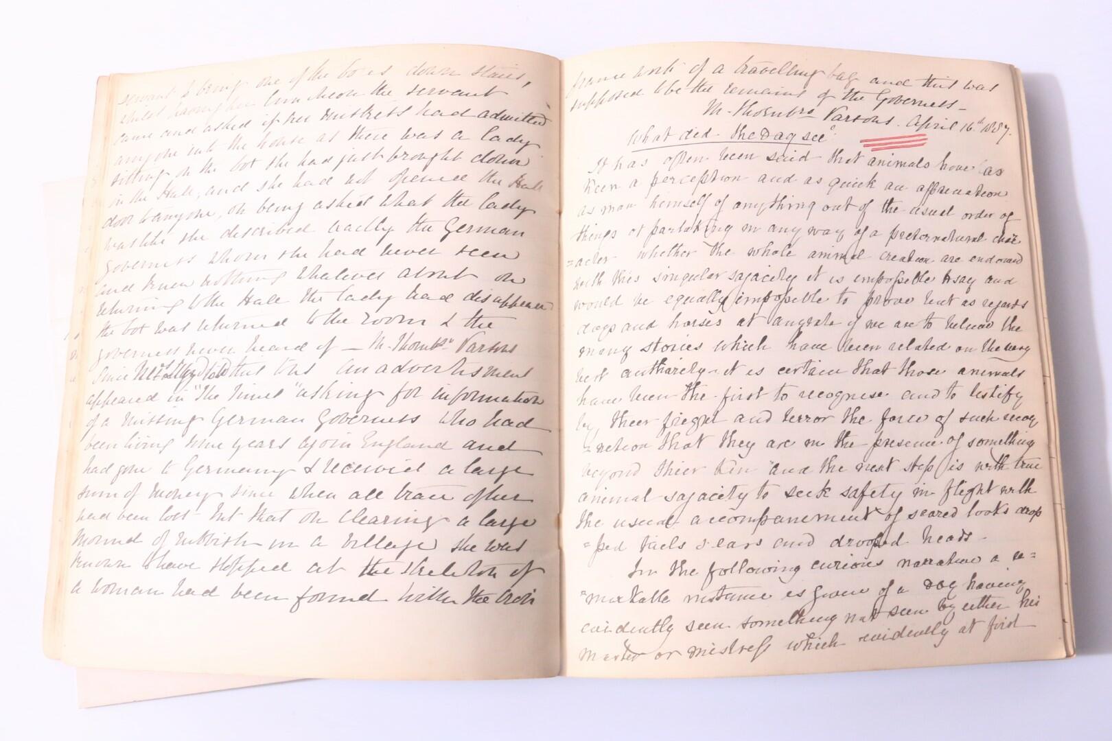 Various - Mysterious Stories Collected by Laura Walwyn Contributed by Various Friends - Manuscript - No Publisher, 1885, Manuscript.