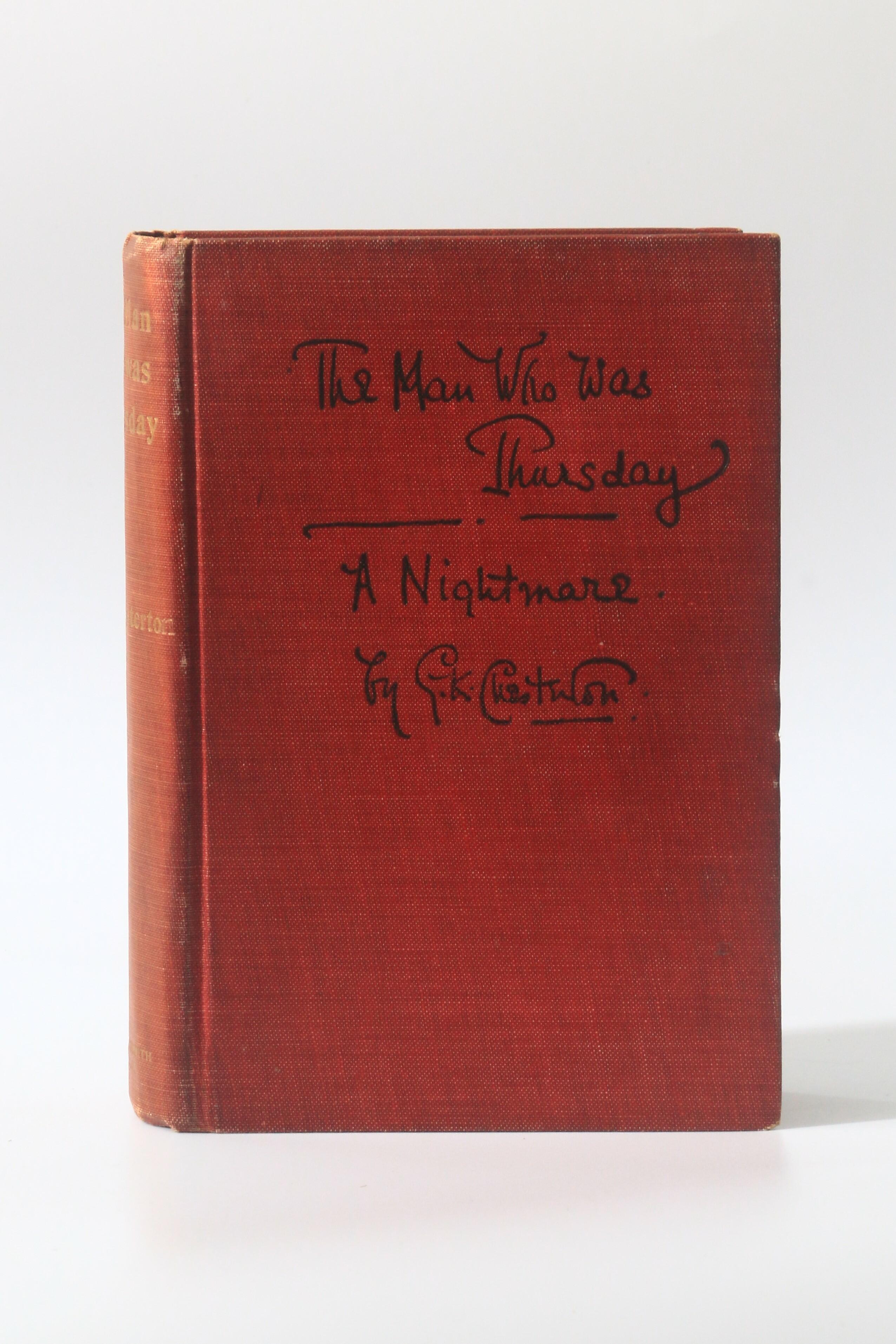 G.K. Chesterton - The Man who was Thursday - J.W. Arrowsmith., 1908, First Edition.