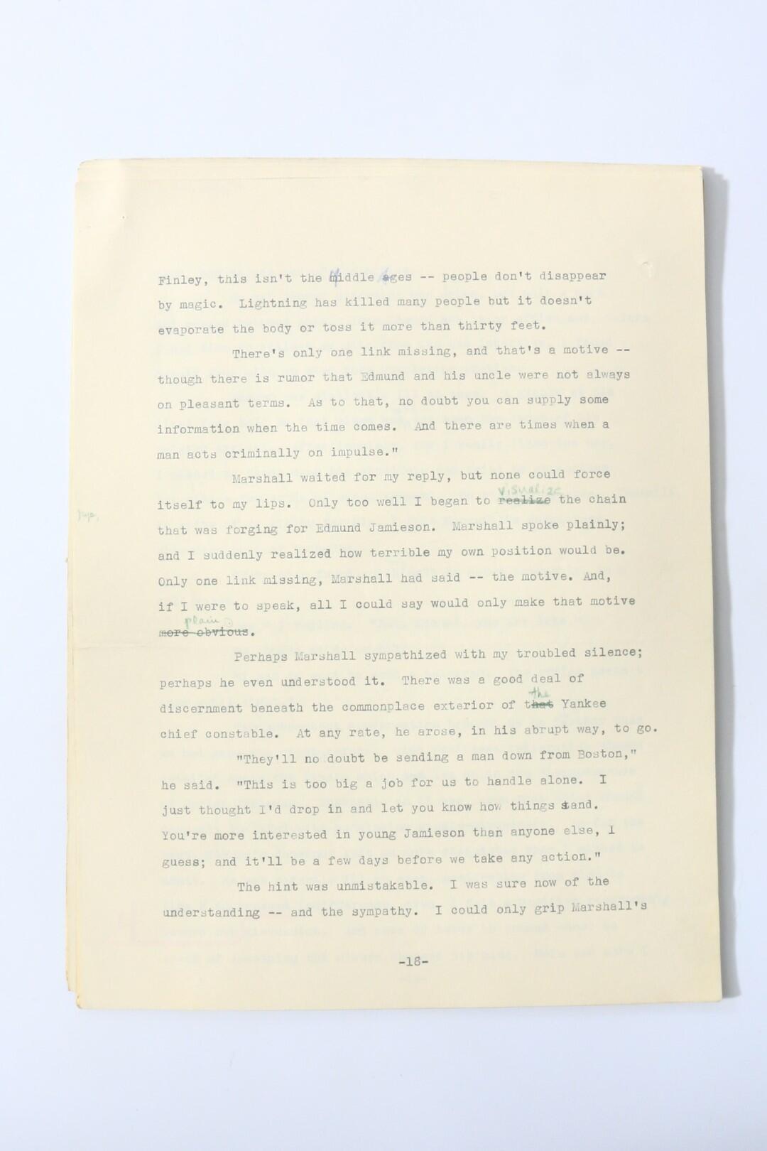 Donald H. Menzel - The Other Side of Zero - Gernsback Publications, 1953, Manuscript.