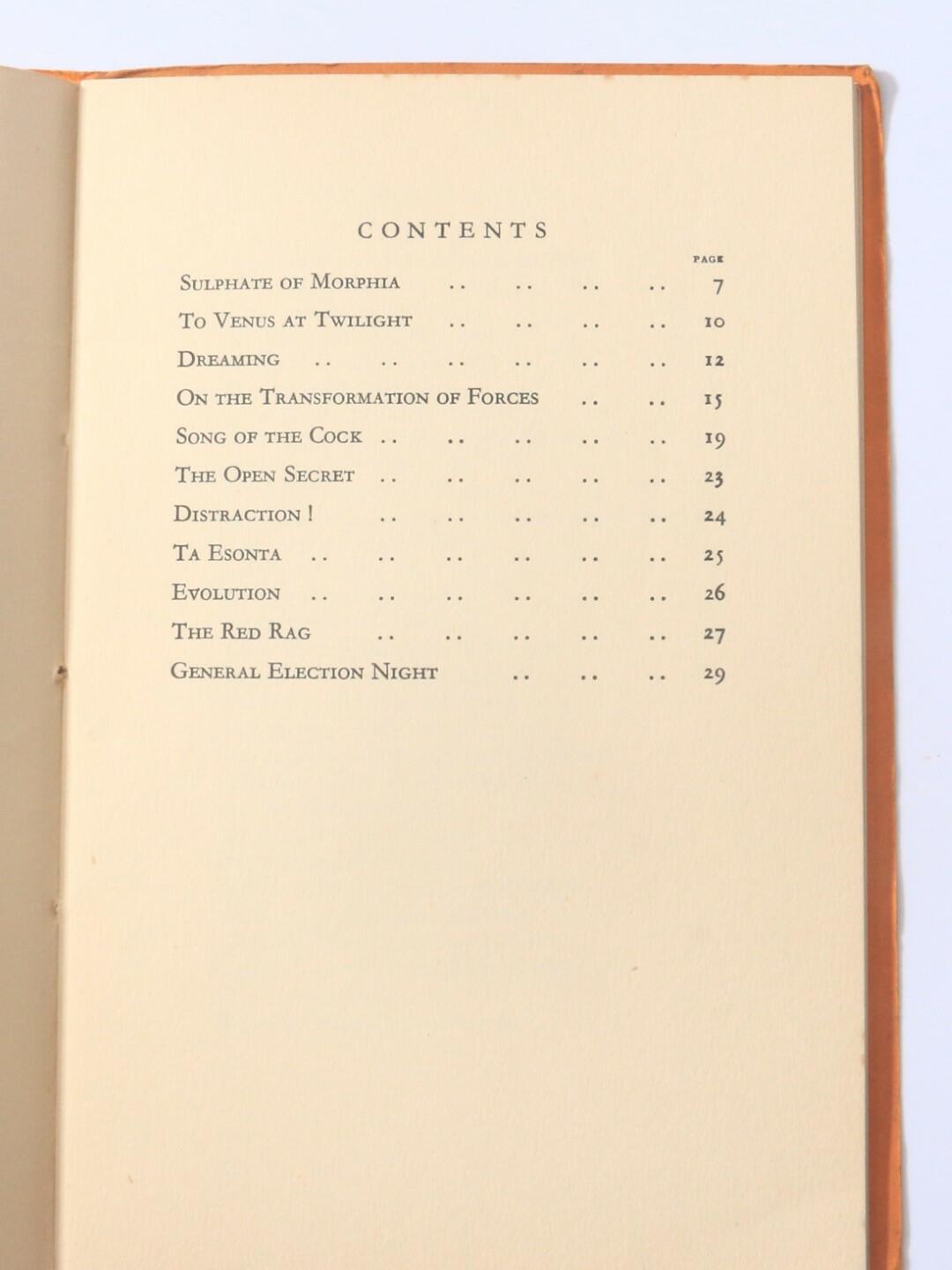 M.P. Shiel - Richards' Shilling Selections from Edwardian Poets - Richards Press, 1936, First Edition.