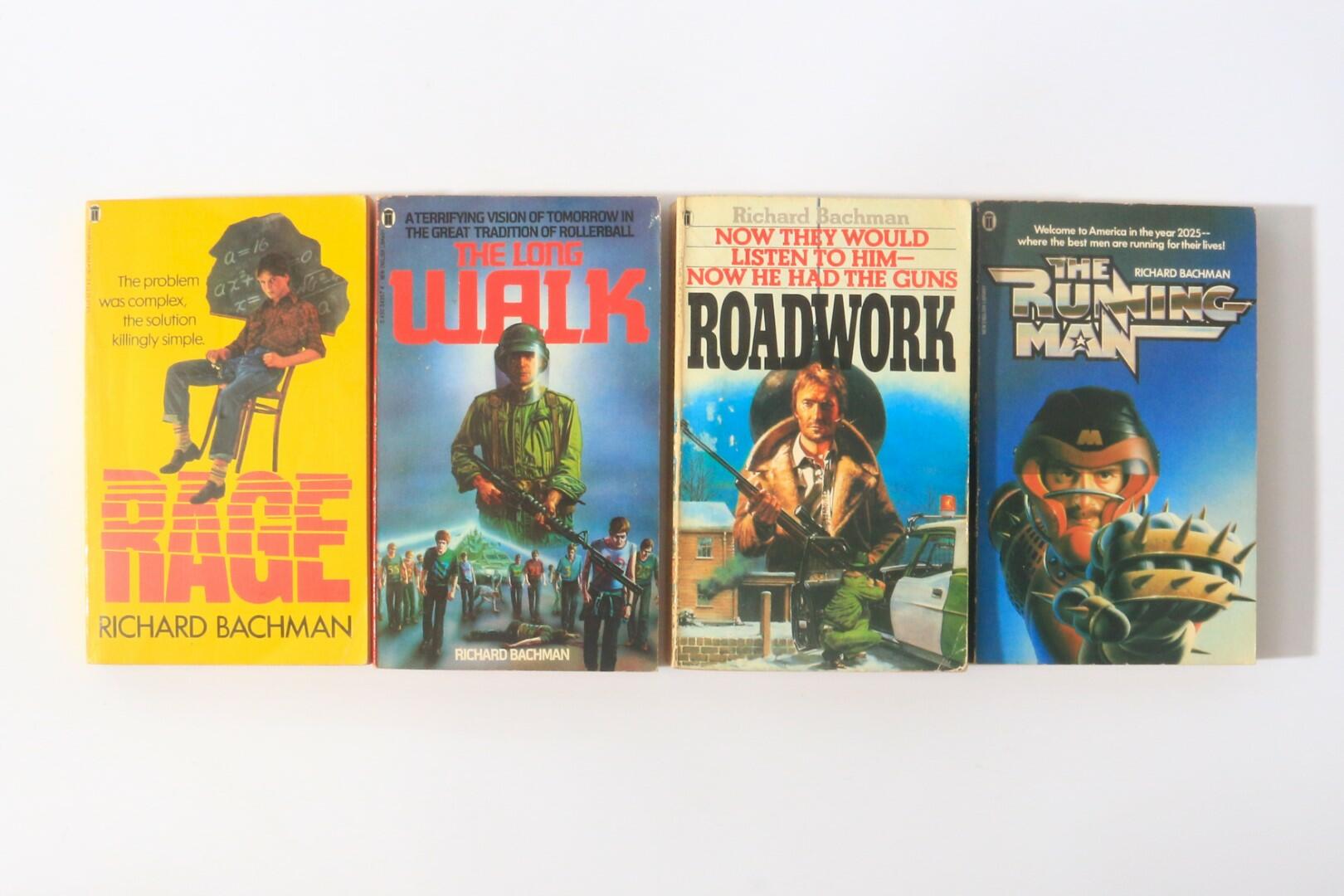 Richard Bachman [Stephen King] - The Bachman Books [Rage, The Long Walk, Roadwork, The Running Man] - New English Library / NEL, 1980-1983, First Edition.