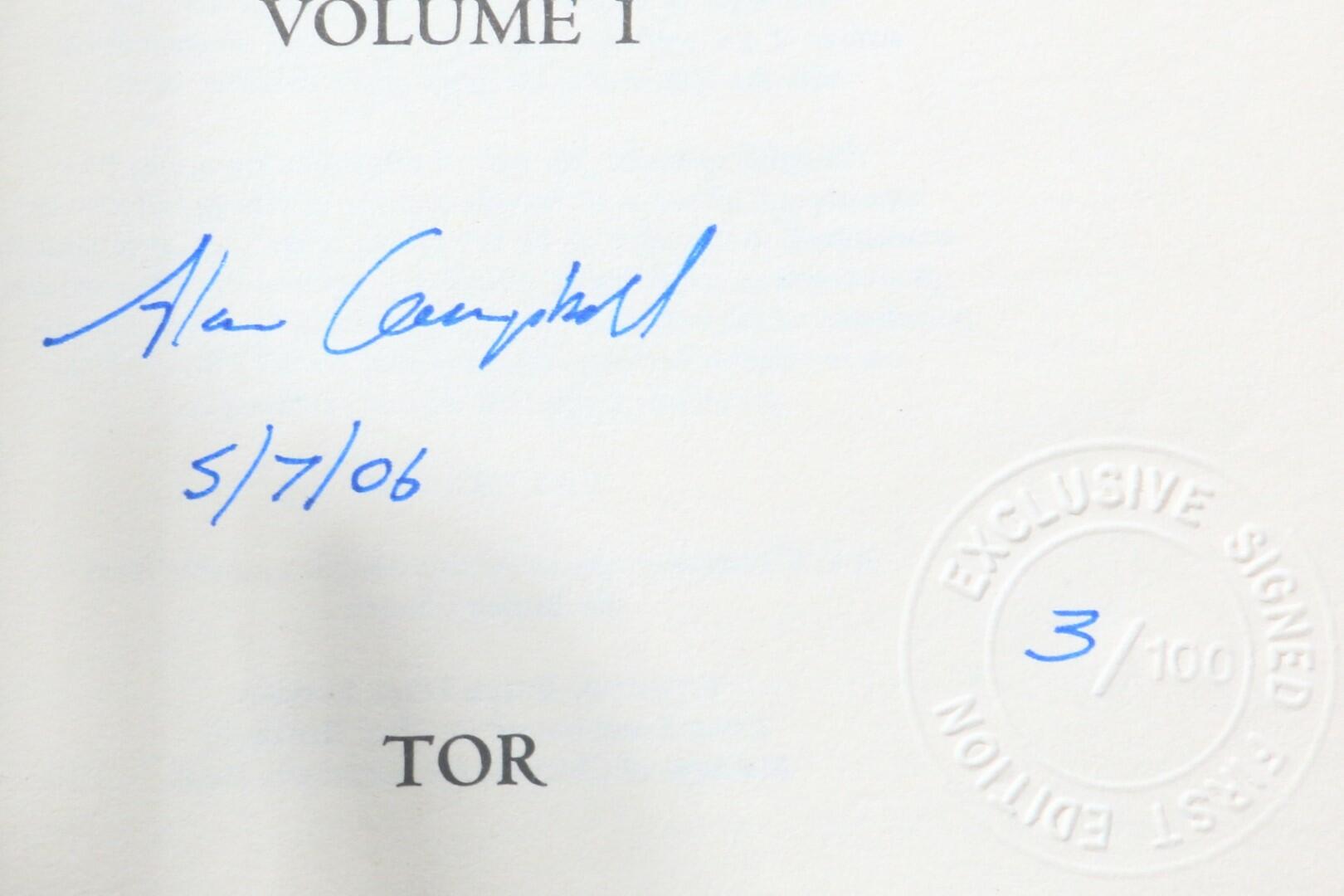 Alan Campbell - Scar Night - Tor, 2006, Signed First Edition.